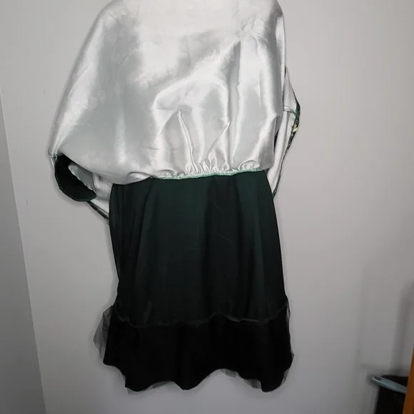 ModCloth Liz Luxe Emerald Floral Fit & Flare Dress XXL NWT Satin Garden Party - Picture 11 of 15